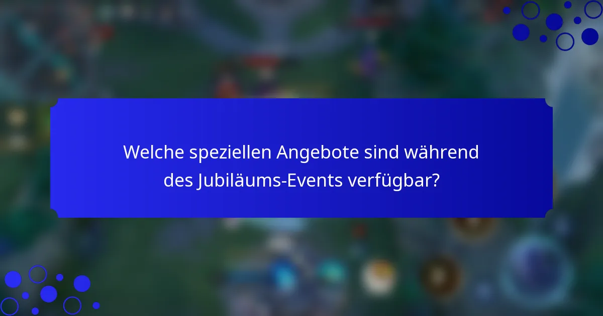 Welche speziellen Angebote sind während des Jubiläums-Events verfügbar?